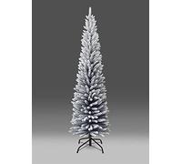 SHATCHI Árbol de Navidad Artificial Delgado para decoración del hogar con Puntas Puntiagudas y Soporte de Metal, 150 cm