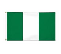SHATCHI Banderas nacionales de 5 x 3 pies para eventos, pub, barbacoa, decoración para rugby, cricket, fútbol, deportes, pancarta de la Copa del Mundo 2023, cubierta de mesa de poliéster, Nigeria