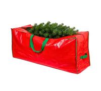 SHATCHI Bolsa de almacenamiento para árbol de Navidad artificial desmontado, capacidad de hasta 2,3 m, material impermeable y duradero con cremallera y asas de transporte, Rojo