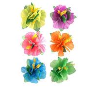 SHATCHI, Clip para el pelo de flores variado de hermosas orquídeas dobles para damas mujeres niñas nupciales fiesta de boda playa hawaiana accesorios de peinado, multicolor, 3 unidades