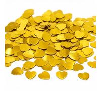 SHATCHI Confeti de mesa con forma de corazón dorado de 14 gramos para boda, aniversario, cumpleaños, día de la madre, decoración de fiesta, color dorado