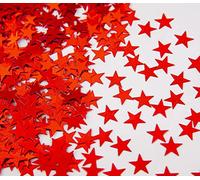 SHATCHI Confeti de mesa de 14 gramos con estrellas rojas para cumpleaños, boda, aniversario, Navidad, fiesta festiva (SHATCHI)