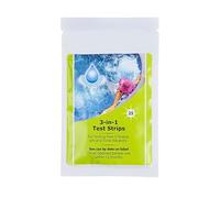 SHATCHI Dip 3 en 1 Tiras de Prueba por Blue Sparkle para el Tratamiento de Piscinas sobre el Suelo SPA y jacuzzis para Medidas PH, alcalinas y Cloro, Blanco, 25