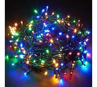 SHATCHI Guirnalda de luces de hadas para árbol de Navidad de 100 LED, 10 m iluminadas, multifunción, 8 modos de luz, temporizador, memoria, decoraciones para el hogar impermeables de bajo voltaje para
