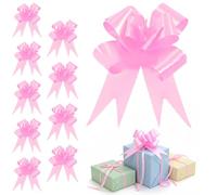 SHATCHI Lazos grandes de 30 mm/3 cm para pared de fiesta, envolturas de regalo, árboles de Navidad, bodas, cestas de cumpleaños, decoración de floristería, rosa claro, 10 unidades
