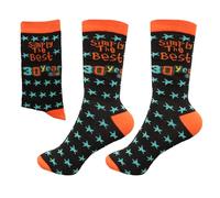 SHATCHI Simply The Best - Calcetines de 30 años para regalo de cumpleaños número 30, unisex para ella y él
