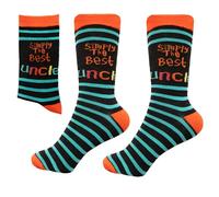 SHATCHI Novelty, Simplemente los Mejores Calcetines del tío para Hombre, Negro, One Size