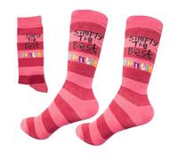 SHATCHI Novelty, Simplemente los Mejores Calcetines de tía para Mujer, Rosado, One Size