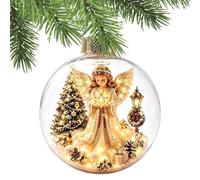 Shatter-Resistant Acrylic Clear Christmas Balls - Winter Festival Ornament | Decoración ideal para árboles de Navidad, frente a la puerta y fiestas, fiestas de baile, Offices