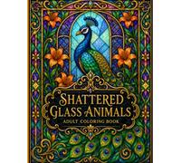 Shattered Glass Animals: An Adult Coloring Book of Peacocks, Swans, and Other Creatures in Stunning Stained Glass Mosaic Designs