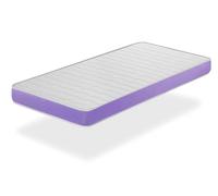 SHAULA Colchon Cuna 67X137 Velvet Lila, Altura 11 CM, Transpirable y ergonomico. Firmeza Ideal para Bebes
