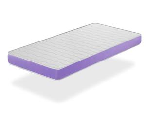 SHAULA Colchon Cuna 70X140 Velvet Lila, Altura 11 CM, Transpirable y ergonomico. Firmeza Ideal para Bebes