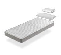 SHAULA Pack Colchon 90X200 Apolo Cama Infantil, Altura 14 CM + 1 Almohada viscoelastica 90x35 + 1 Protector colchon 90x200