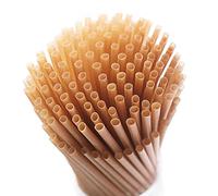 SHAUMN 200 pajitas biodegradables de caña de azúcar de 8 pulgadas, desechables, sin plástico, resistentes, para batidos, para el hogar, restaurante, fiestas, no empañadas