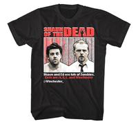 Shaun of The Dead Zombie Video Game Men's T Shirt Winchester 16Bit Pixel Horror Black M