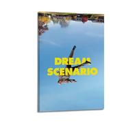 SHAUREWNYY Dream Scenario - 4 pósteres estéticos para decoración de pared, lienzo vintage, pintura decorativa para sala de estar, dormitorio, 60 x 90 cm, estilo marco