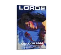 SHAUREWNYY Lorde Posters - Póster de álbum de melodrama, decoración estética de pared, lienzo vintage, pintura decorativa para sala de estar, dormitorio, 40 x 60 cm, estilo marco