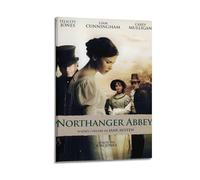 SHAUREWNYY Northanger Abbey - Póster estético de pared para decoración de pared, lienzo vintage, pintura decorativa para sala de estar, dormitorio, 50 x 75 cm, estilo marco