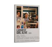 SHAUREWNYY Póster estético de Luckiest Girl Alive para decoración de pared, lienzo vintage, pintura decorativa para sala de estar, dormitorio, 20 x 30 cm, estilo marco