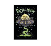 SHAUREWNYY Póster estético de Rick And Morty para decoración de pared, lienzo vintage, pintura decorativa para sala de estar, dormitorio, 40 x 60 cm, estilo sin marco