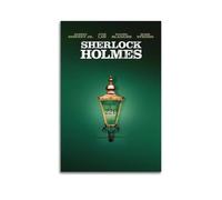 SHAUREWNYY Póster estético de Sherlock Holmes para decoración de pared, lienzo vintage, pintura decorativa para sala de estar, dormitorio, 60 x 90 cm, estilo sin marco