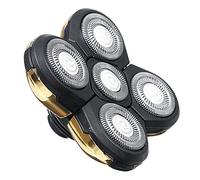 Shaver Head 5 Heads Durable Práctico Cutter Cuchilla de repuesto para barba universal flotante rápido doble anillo cortador de pelo afeitadora eléctrica (dorado)