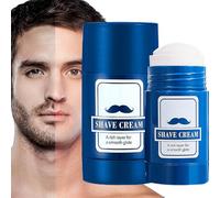 Shaving Cream Men, 40g Hydrating Balm Stick, 2-in-1 Smooth Shave Moisturizing Formula, Ideal for Beard Grooming, Facial Hair Removal, Softening and Refreshing Shave