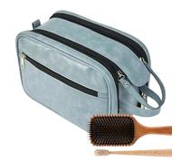 Shaving Kit Bag - Portable Travel Case and Toiletry Organizer, Large Capacity Cosmetic Bag for Men, Bathroom and Travel Storage for Shaving Tools Personal Care Cosmetic Storage, 9 Inches