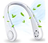 SHAVINGFUN Ventilador Cuello Portátil, silencioso,4000 mAh Ventilador Recargable de 3 velocidades para Interior Oficina Viajes Neck Fan