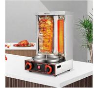Shawarma - Máquina vertical para parrilla de gas, horno giratorio de acero inoxidable para restaurantes y camiones de comida