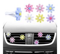 ShawFly 6 Accesorios de Decoración de Interiores de Coche con Flores de Girasol y Margarita-Margarita