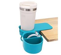 ShawFly Soporte para vasos de beber, versión mejorada del creativo soporte para tazas de oficina, hogar, coche, oficina, mesa, escritorio, bordes para silla, portavasos(azul)