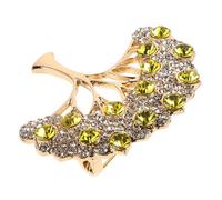 Shawl Clip Decorative Hat Rhinestone Christmas Good Luck Money Pendant Tree of Life Clothing Brooch Pin Gold Zinc Alloy