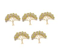 Shawl Clip Decorative Hat Rhinestone Christmas Good Luck Money Pendant Tree of Life Clothing Brooch Pin Gold Zinc Alloy