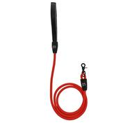 ShawnCo Basecamp - Correa de cuerda para perro, correa duradera para mascotas con acolchado de neopreno suave, mango reflectante para perros pequeños, medianos y grandes (rojo mostang, 5 pies)