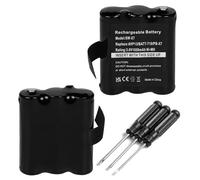 SHAWOROCE 2 baterías BATT-10 compatibles con Midland Radio X-Talker T70 T71 T75 T77 T79 Walkie Talkie 3.6V Ni-MH baterías de repuesto recargables AVP13 PB-X7 1650mAh con 3 destornilladores