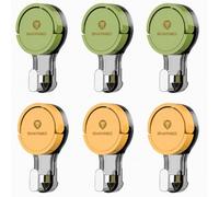 SHAYMED Perchas Adhesivas Baño Cuelga Fácil - Ganchos de Ventosa para Cocina y Baño sin Taladro - Colgador Pared, Toalleros Resistentes y Ventosa para Azulejos - ABS y TPU (1, 3 NARA. 3 VER.)