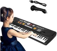 Shayson Piano Electrico, Piano Infantil 61 Teclas con Micrófono, Teclado Musical Piano Multifunción, Educativo Organo Electronico Regalo para Juguetes Niños Principiante 3 4 5 6 7 8 9 10 Años