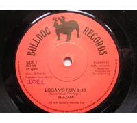 Shazam Logans Run 7" Bulldog BD14 EX 1981 there is handwritten number on label and 2mm drill hole in label rim
