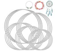 SHBAOCH 20 Anillos de Metal para Manualidades, 10/12/15/18/20cm Anillos Decorativos para Colgar para Atrapasueños, Anillos Artesanales de Bricolaje, Decoración de Coronas de Boda