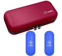 SHBC Estuche de viaje para diabético insulina enfriador refrigeración organizar medicamento aislado bolsa con 2 bolsas de hielo rojo