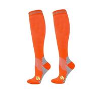 SHBHWS 1 par de calcetines compresión for hombres y mujeres, 20 a 30 pulgadas hasta la rodilla, for correr, viajar hacer deporte para Deportes Correr Volar(Orange,XXL)
