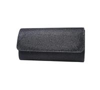 SHBHWS Bolso de fiesta alta sociedad, bolso noche, mano tipo clutch, bandolera con cadena y incrustaciones diamantes for mujer, ideal for uso diario Para la Cena(Black)