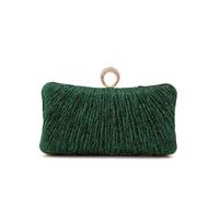 SHBHWS Bolsos de noche con aro for mujer, metal, diamantes, lujo, for graduación, cadena, informales, for fiestas y bodas Para la Cena(GREEN)