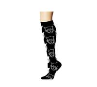 SHBHWS Calcetines de compresión con estampado divertido for hombre y mujer, hasta la rodilla, for correr hacer deporte para Deportes Correr Volar(White Green,L-XL)