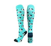 SHBHWS Calcetines de compresión con estampado divertido for hombre y mujer, hasta la rodilla, for correr hacer deporte para Deportes Correr Volar(Grass green,S-M)