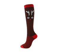 SHBHWS Calcetines de compresión con estampado divertido for hombre y mujer, hasta la rodilla, for correr hacer deporte para Deportes Correr Volar(Water red,L-XL)