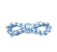 SHBHWS Cordones redondos de 5MM for zapatos, cordones sólidos poliéster, deportivos a juego, herramientas, botas, senderismo, 4 pares Para Botas de Senderismo(White Blue,120cm)