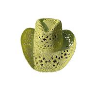 SHBHWS Cowboy straw hat men and women summer sun jazz cowboy Para Halloween y Festivales(Color-23)