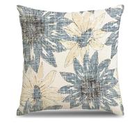 SHBHWS Gray - Blue Leaf Pattern Simple Pillowcases Bedroom Living Room Sofa Home Decor Polyester Cushion Cover with Zipper para Sofá de Sala(Color-01,40x40cm)